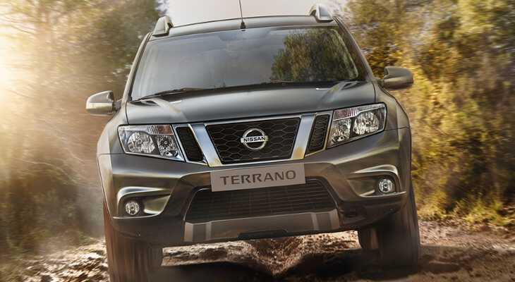terrano едет по бездорожью